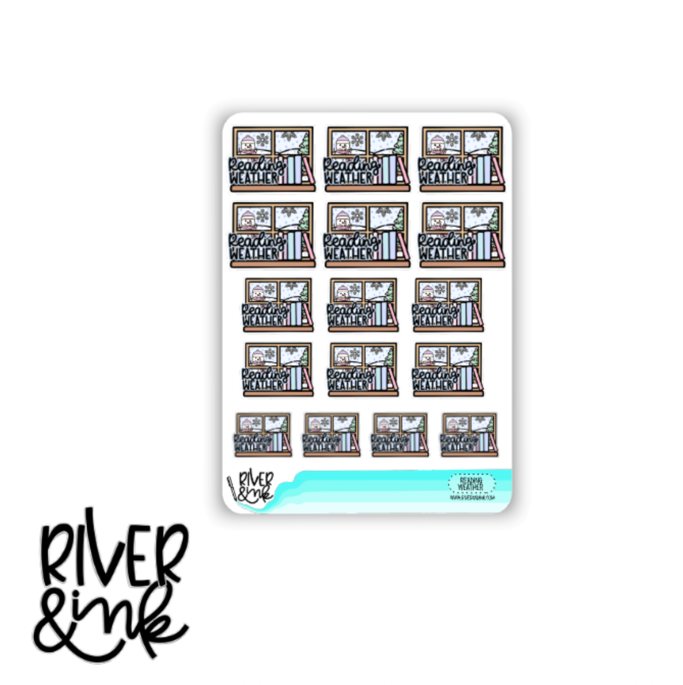 Reading Weather Quotes | Hand Lettered Planner Stickers