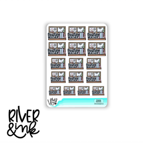 Reading Weather Quotes | Hand Lettered Planner Stickers