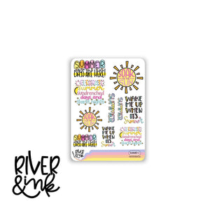 Summer Quotes 2 | Hand Lettered Planner Stickers