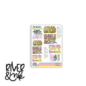 Summer Quotes 3 | Hand Lettered Planner Stickers