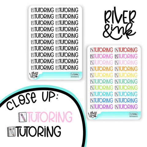 Tutoring | Hand Lettered Planner Stickers
