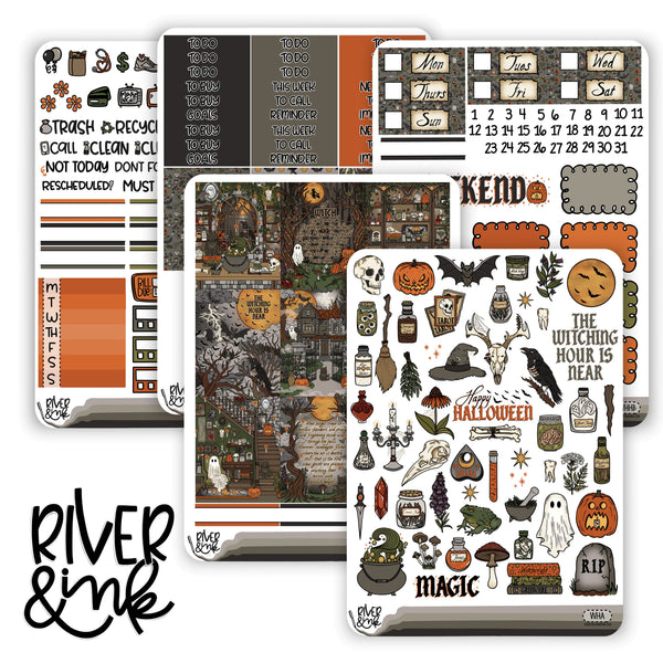 Witching Hour | Vertical Stickers Kit Planner Stickers