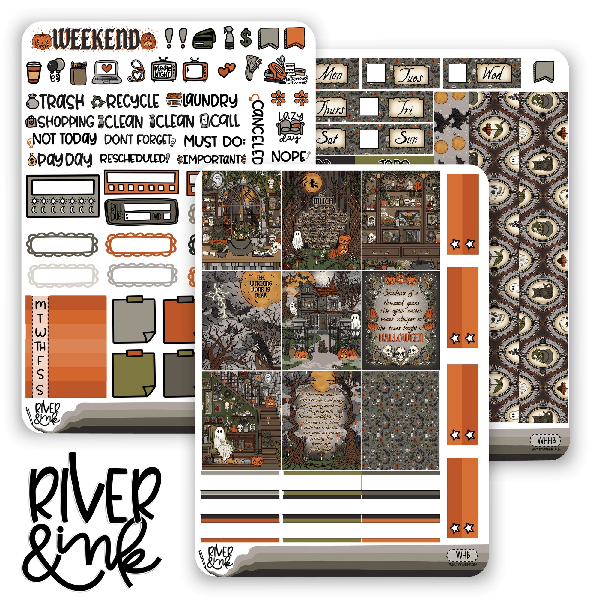Witching Hour | Hobonichi Cousin Planner Stickers Kit