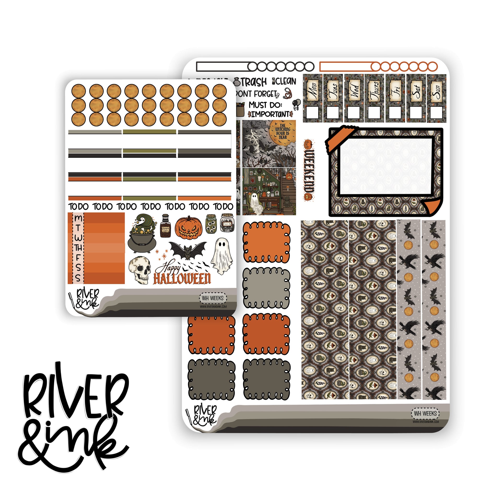 Witching Hour | Hobonichi Weeks Sticker Kit Planner Stickers