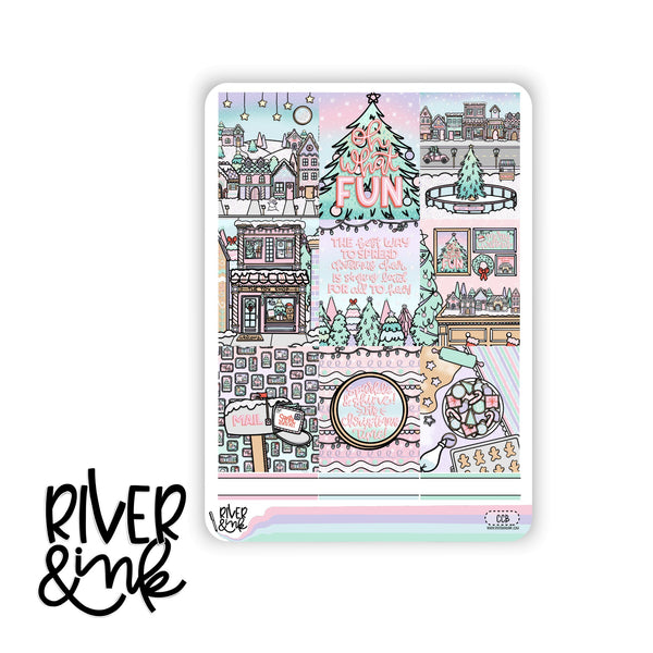 Christmas Cheer | Vertical Stickers Kit Planner Stickers