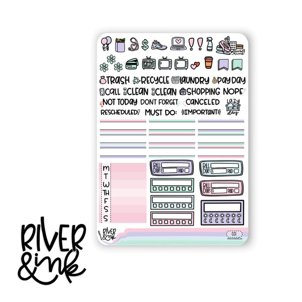 Christmas Cheer | Vertical Stickers Kit Planner Stickers