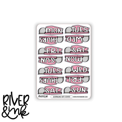 Coffin Halloween Date Covers | Hand Drawn Planner Stickers