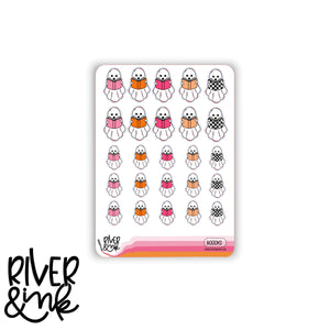 Ghost Boooks Reading | Hand Drawn Planner Stickers