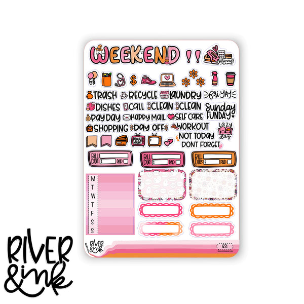 Ghoul Squad Halloween | Vertical Stickers Kit Planner Stickers