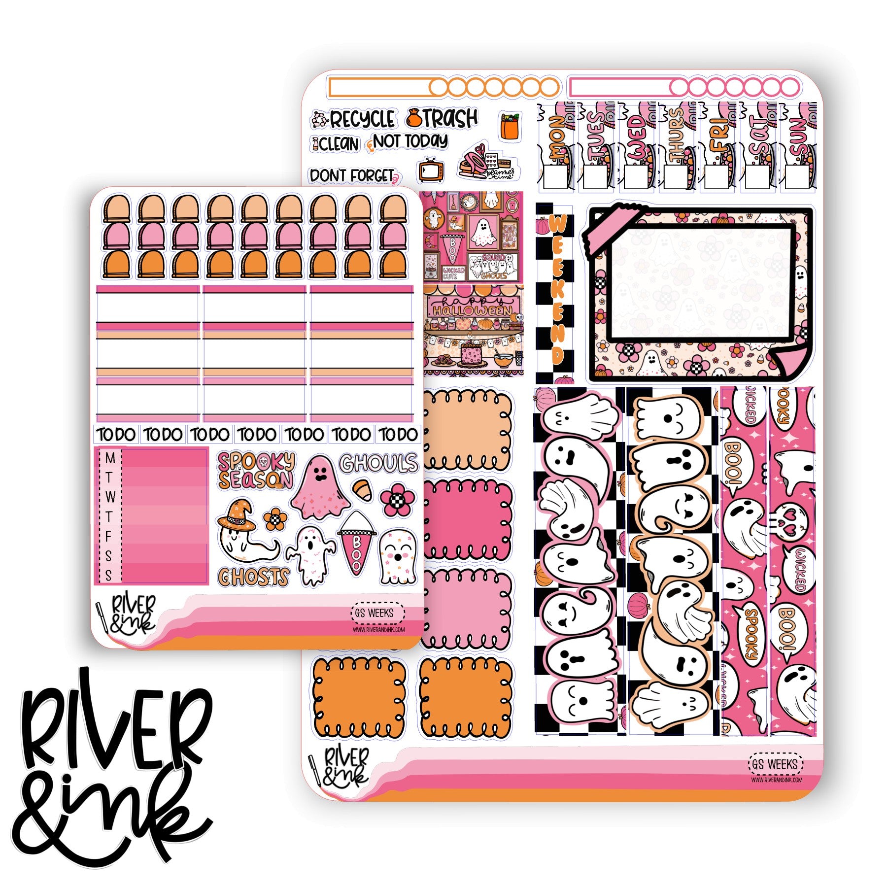 Ghoul Squad | Hobonichi Weeks Sticker Kit Planner Stickers