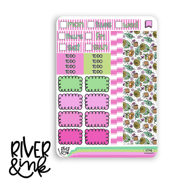 Garden Tea Party | Hobonichi Cousin Planner Stickers Kit