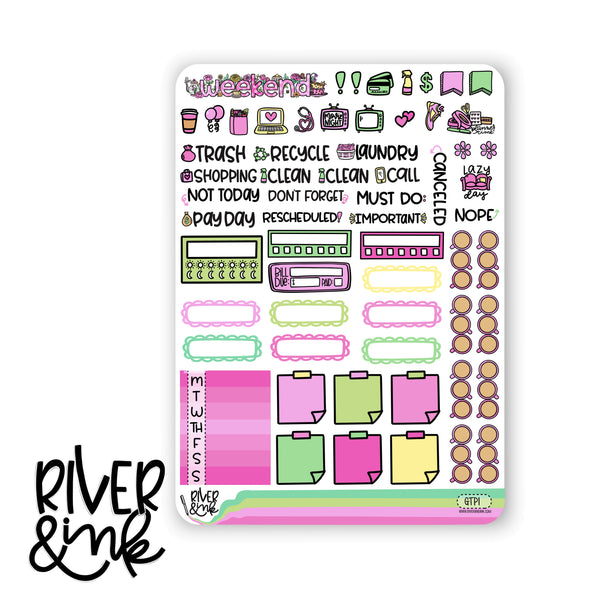 Garden Tea Party | Hobonichi Cousin Planner Stickers Kit