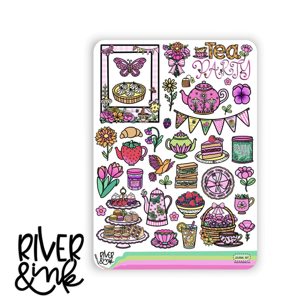 Garden Tea Party | Journaling Stickers Kit