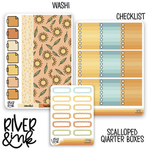 Here Comes the Sun | Weekly Vertical Planner Stickers Kit Add Ons