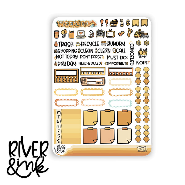 Here Comes the Sun | Hobonichi Cousin Planner Stickers Kit