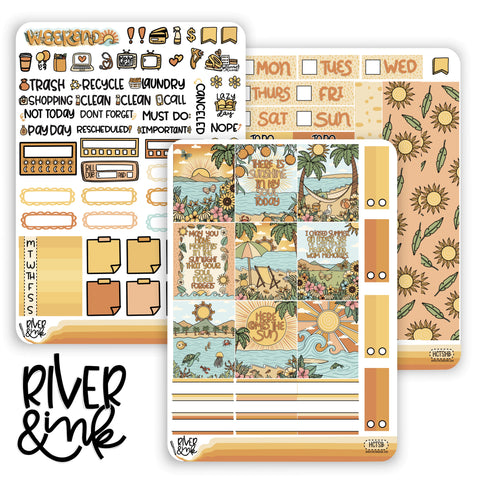 Here Comes the Sun | Hobonichi Cousin Planner Stickers Kit