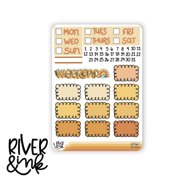 Here Comes the Sun | Vertical Stickers Kit Planner Stickers