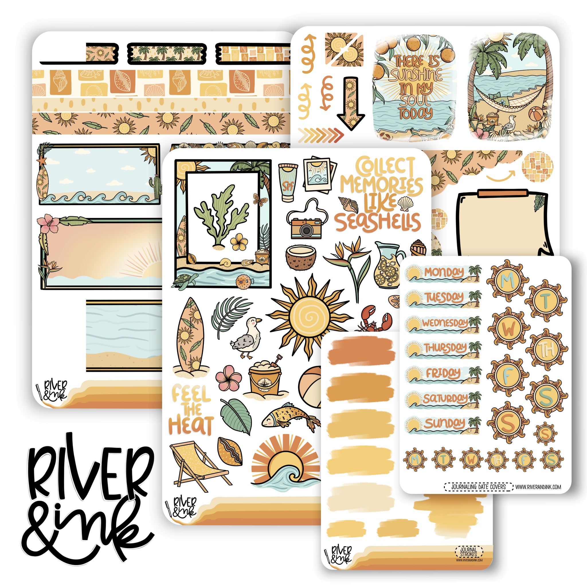 Here Comes the Sun | Journaling Stickers Kit