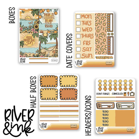 Here Comes the Sun | Mini Weekly Planner Stickers Kit