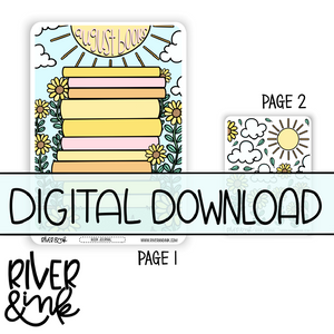 7X9 2023 Digital Download August Monthly Book Journaling Pages *PERSONAL USE ONLY*