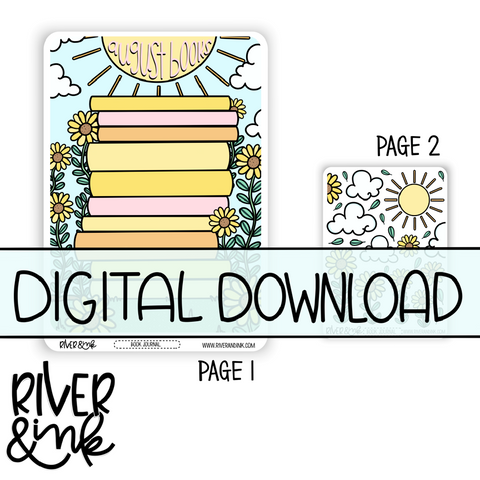 A5 2023 Digital Download August Monthly Book Journaling Pages *PERSONAL USE ONLY*