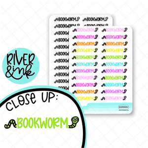 Bookworm | Hand Drawn Planner Stickers