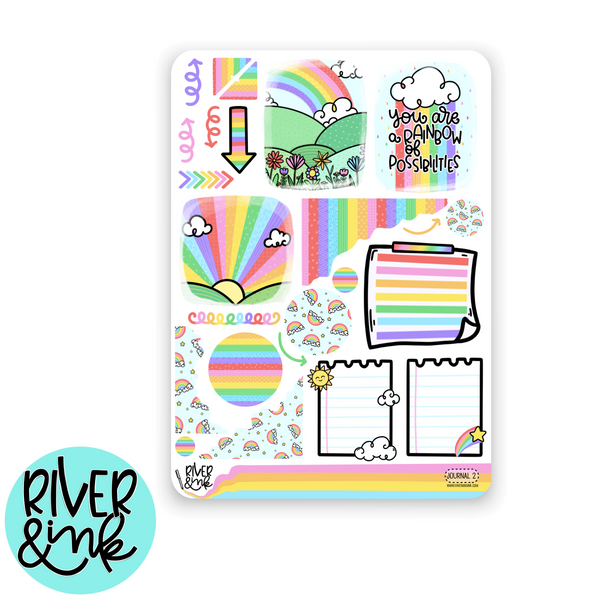 Chase The Rainbow | Journaling Stickers Kit