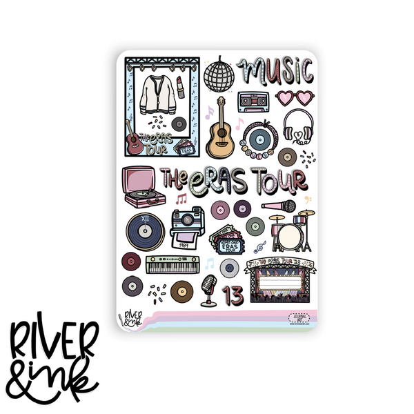 Eras Tour Concert | Journaling Stickers Kit