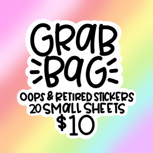 GRAB BAGS- Small ONLY Oops and Retired Sticker Sheets