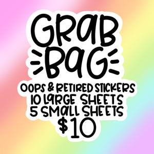GRAB BAGS- Large/Small Oops and Retired Sticker Sheets