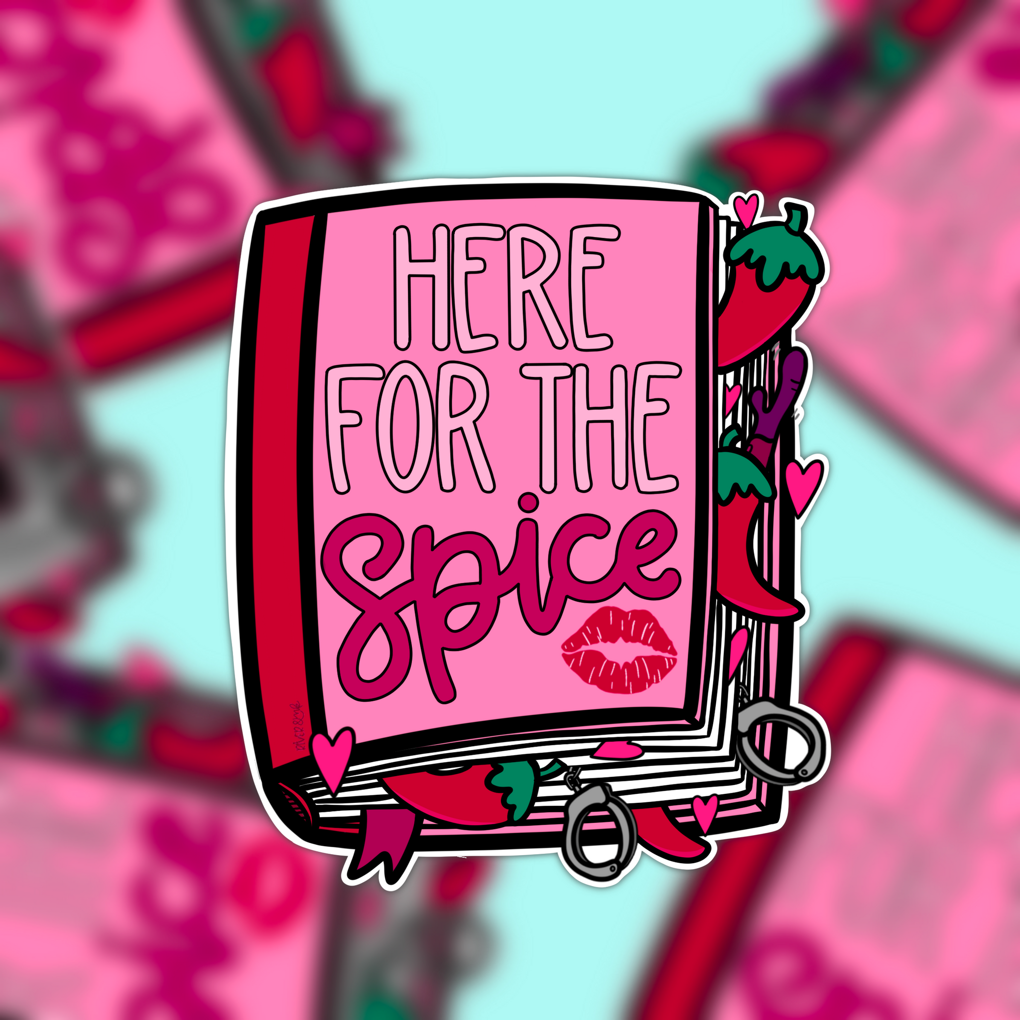 Here For The Spice | Hand Drawn Vinyl Sticker