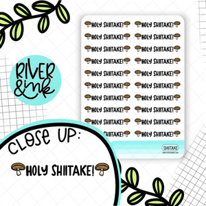 Holy Shiitake | Hand Drawn Planner Stickers