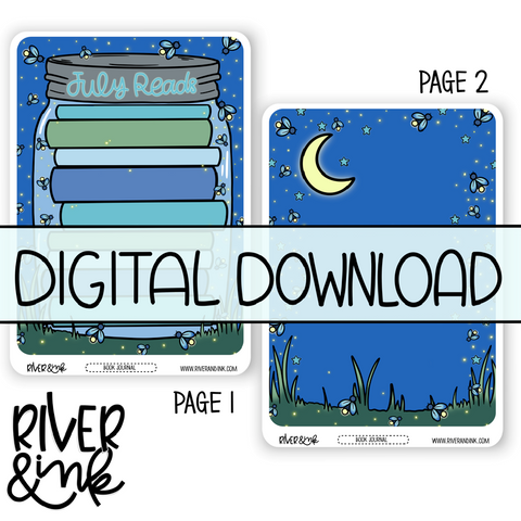 7x9 2023 Digital Download July Monthly Book Journaling Pages *PERSONAL USE ONLY*