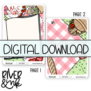 7x9 2023 Digital Download June Monthly Book Journaling Pages *PERSONAL USE ONLY*
