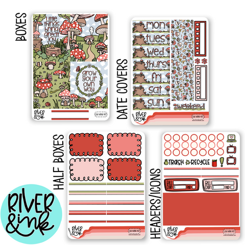Little Mushrooms | Mini Weekly Planner Stickers Kit
