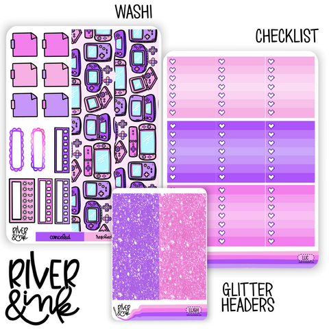 Level Up | Weekly Vertical Planner Stickers Kit Add Ons