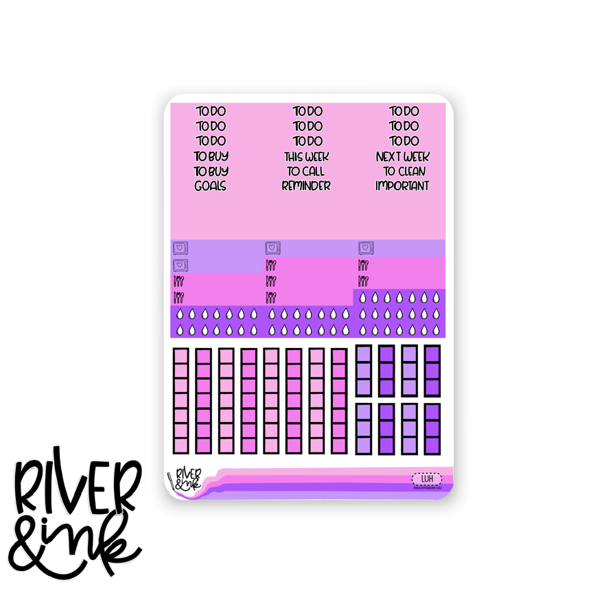 Sticker Level Style Level Up | Vertical Stickers Kit Planner Stickers – River & Ink