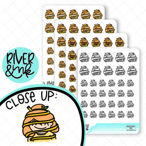 Measuring Tape Planner Characters | Hand Drawn Planner Stickers