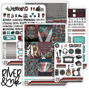 Magic of Music Concert | Vertical Stickers Kit Planner Stickers