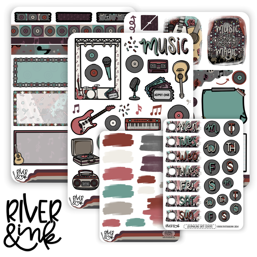 Magic of Music Concert | Journaling Stickers Kit