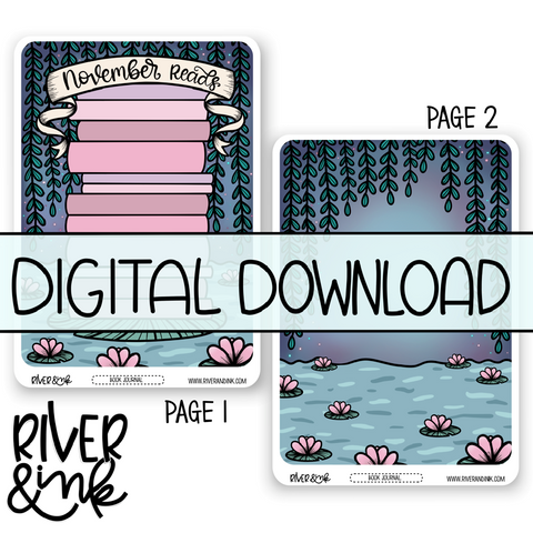 7x9 2023 Digital Download November Monthly Book Journaling Pages *PERSONAL USE ONLY*