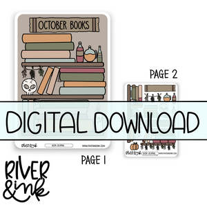 A5 2023 Digital Download October Monthly Book Journaling Pages *PERSONAL USE ONLY*