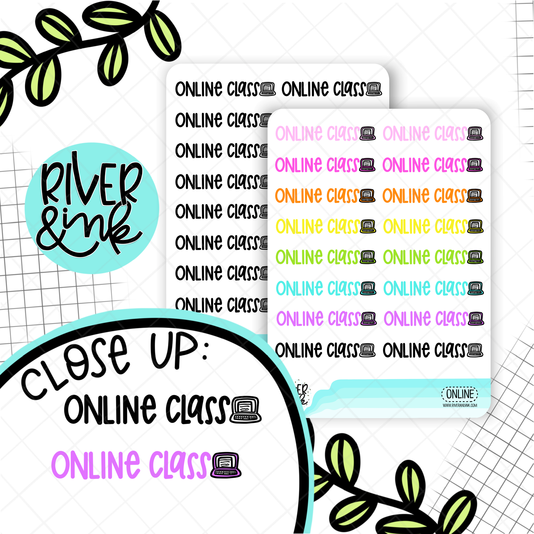 Online Class | Hand Lettered Planner Stickers