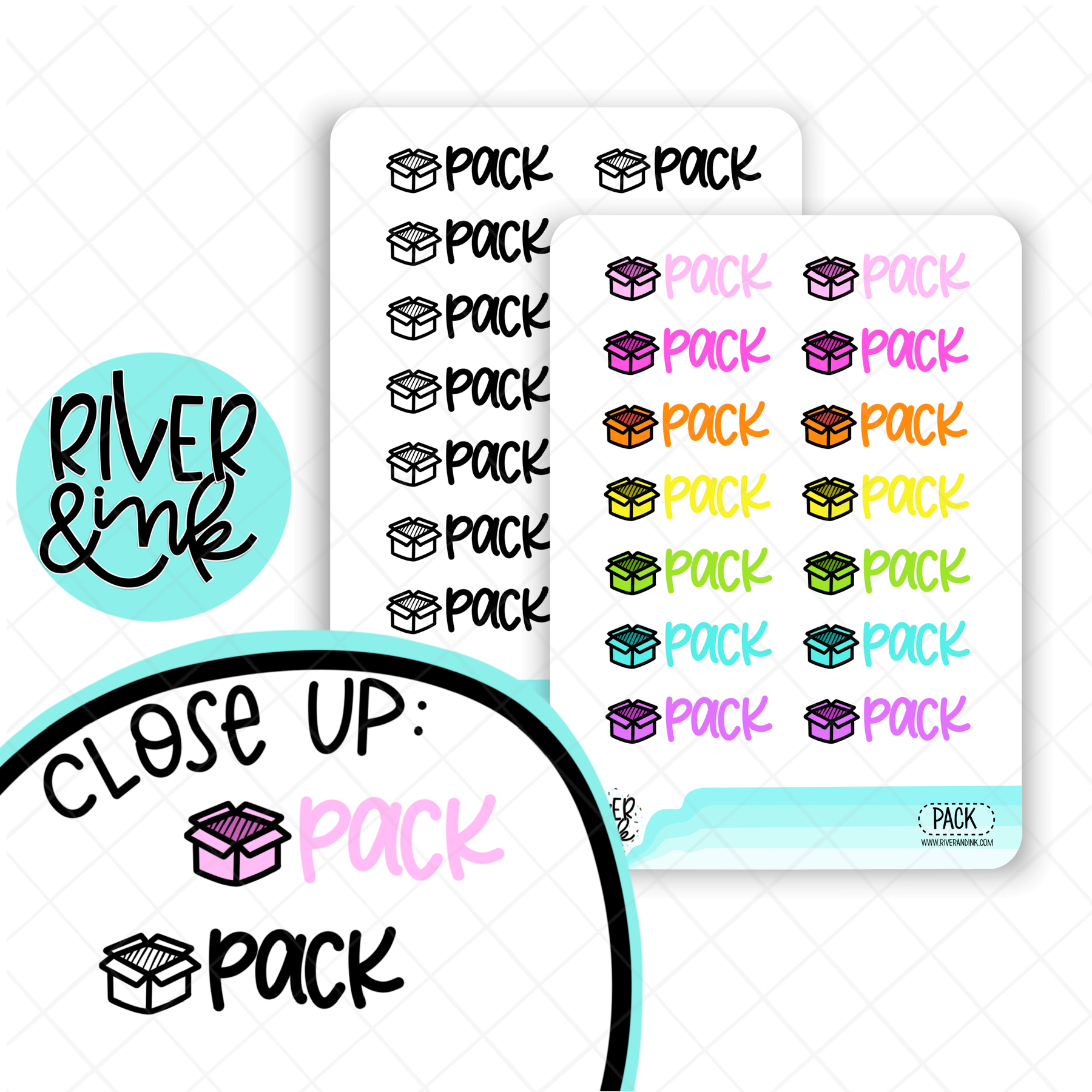 Pack | Hand Lettered Planner Stickers