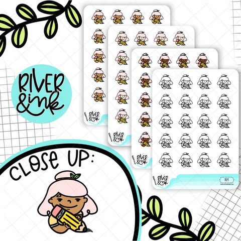 Pencil It In Planner Characters | Hand Drawn Planner Stickers