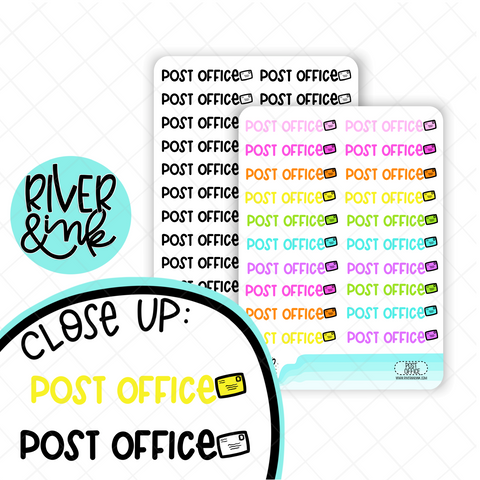 Post Office | Hand Lettered Planner Stickers