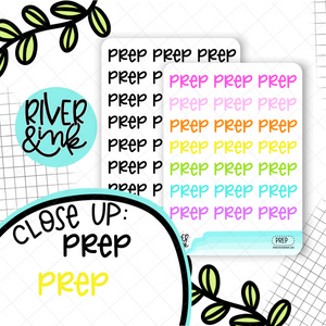Prep | Hand Lettered Planner Stickers