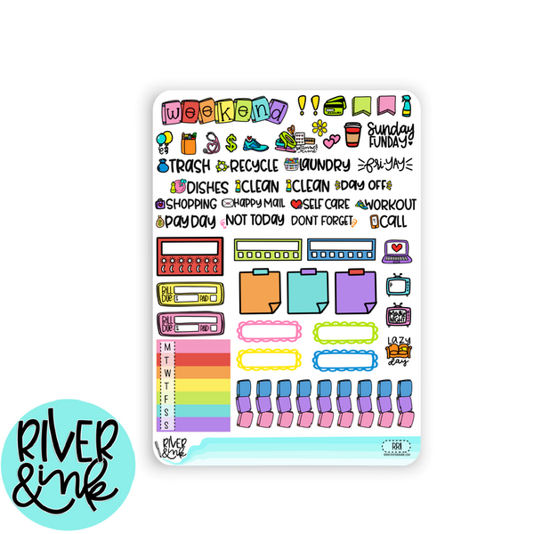 Reading Rainbow | Hobonichi Cousin l Planner Stickers Kit