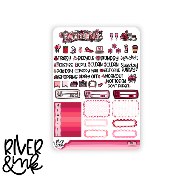 Romance Reader | Vertical Stickers Kit Planner Stickers