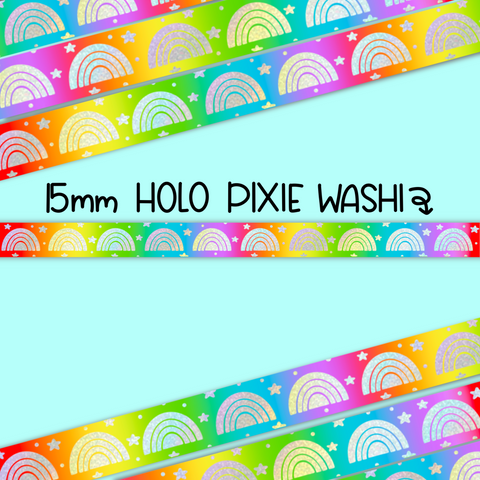 Rainbow Holographic Pixie Washi Tape
